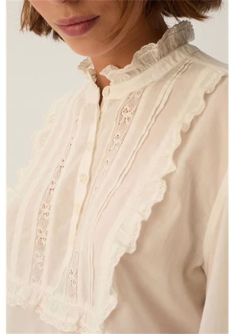 Des Petits Hauts Sothis Écru Cotton Voile Blouse Des Petits Hauts |  | 1H250417ECRU